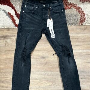 Purple Brand Black Distressed Men's Jeans